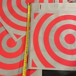 Set of 8 - Reusable shopping bag tote TARGET logo red/tan NEW washable